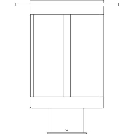 Arroyo Craftsman 9" Santorini Post Mount, Mission Brown, Clear Seedy Glass SAP-9CS-MB